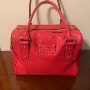 Kate Spade red satchel bag with tassel